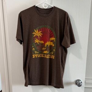 Stick Figure - Brown Graphic Tee